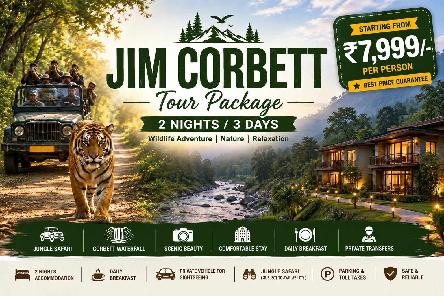 Jim Corbett Tour Package – 2 Nights / 3 Days